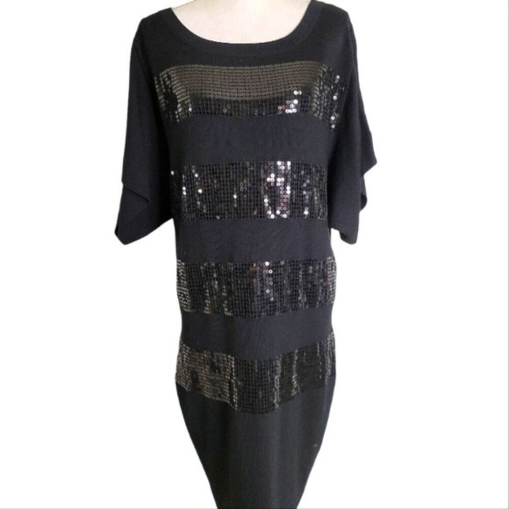 Laundry Black Sequined Dress